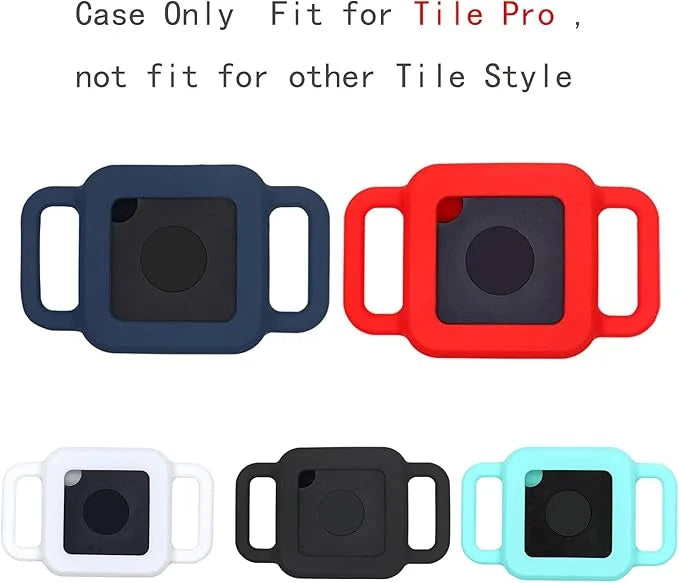 [2 Pack] Pet Cover Case for Tile Pro,Item Finder Holder for Tile Pro Tracker,Silicone Cat Collar Attachment Fit for Item F...