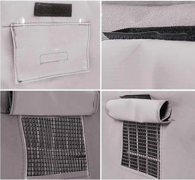 Dog Crate Cover Waterpoof Grey Pet Kennel Covers for Puppy Cat Indoor Outdoor Fit for 1 Door Wire Crate, 27.56x19.69x23.62...