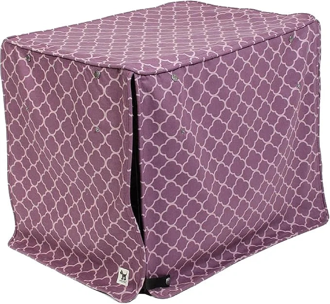 Molly Mutt Royals Dog Crate Cover, 100% Cotton Canvas Cover with 2 Roll-Up Panels, Ideal for Dog or Cat Crate, Durable, Wa...