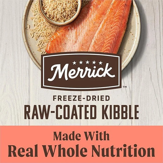 Merrick Healthy Grains Freeze Dried Raw Coated Kibble, Natural High Protein Dog Food, Salmon and Brown Rice - 10.0 lb. Bag...