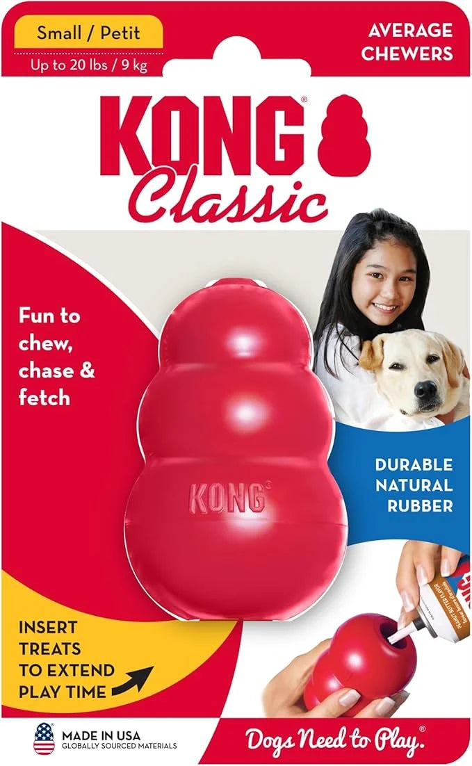 KONG Classic Stuffable Dog Toy - Fetch & Chew Toy for Dogs - Treat-Filling Capabilities & Erratic Bounce for Extended Play...