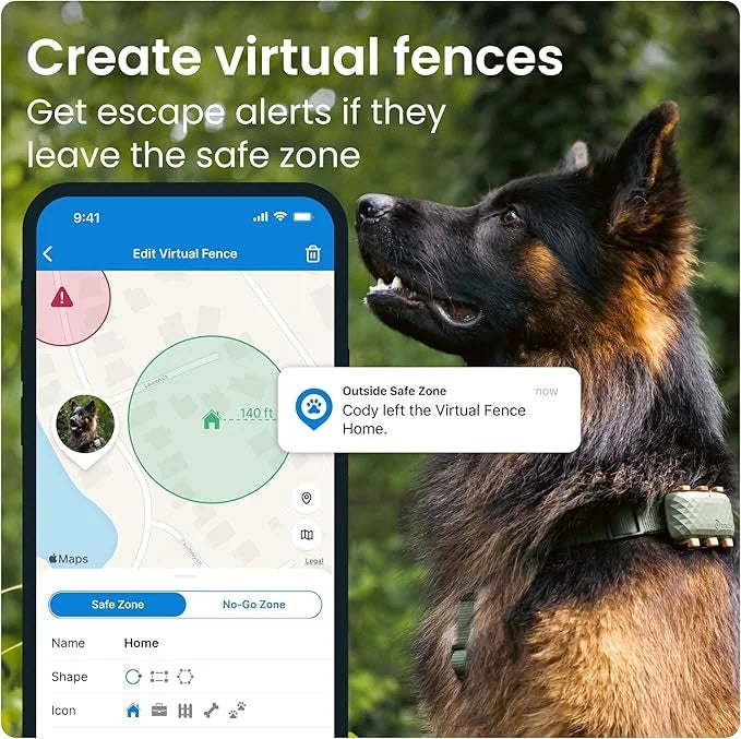Tractive XL GPS Dog Tracker (50 lbs+) | Real-time Pet Location Tracker | Health & Wellness Alerts | Virtual Fence for Dogs...