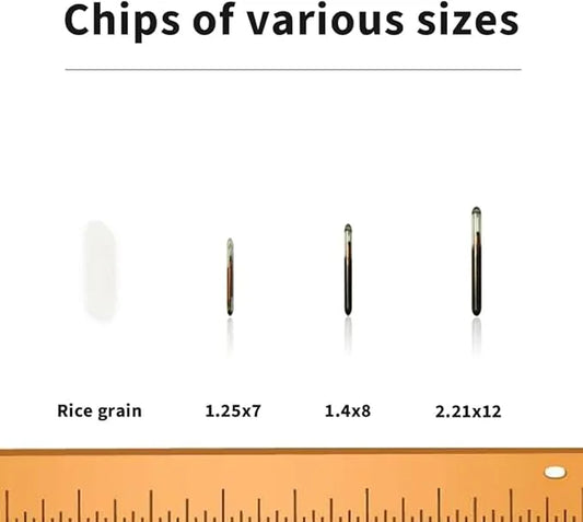 1.25x7mm, 20 Packs Yanzeo Pet Microchip 134.2khz FDX-B/ISO11784/ISO11784 Animal Implant Chip Pet ID Microchip for Dog Cat ...