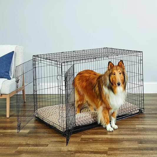 New World Newly Enhanced Double Door New World Dog Crate, Includes Leak-Proof Pan, Floor Protecting Feet, & New Patented F...
