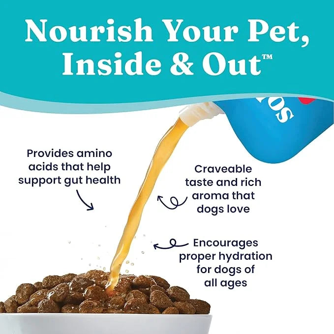 Solid Gold Beef Bone Broth for Dogs - Grain Free Dog Food Topper Rich in Collagen and Superfoods - Nutrient Dense Dog Grav...