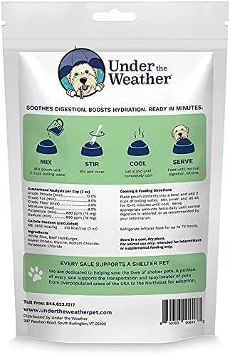 Under the Weather Bland Diet for Dogs | Easy to Digest for Sick Dogs |Always Be Ready| Contains Electrolytes - Natural Fre...