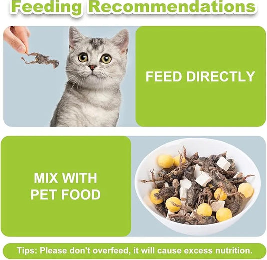 Freeze Dried Dogs Cats Treats - Little Quail Natural Dog Treats Cat Delicious Snacks Training Cat Food Healthy Easy Digest...