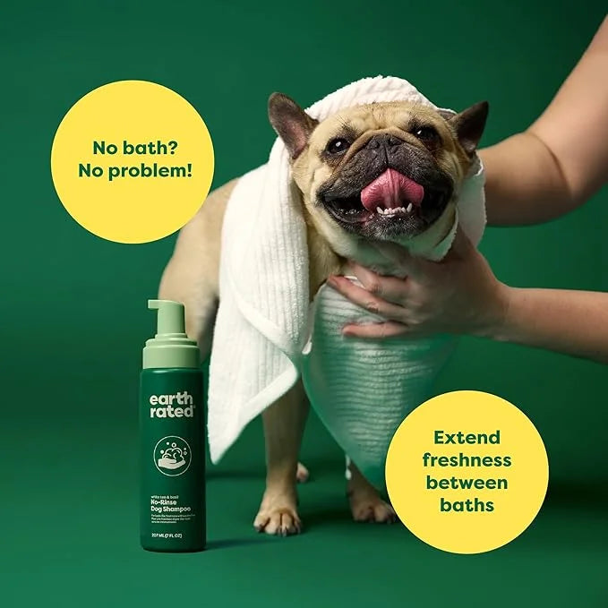 Earth Rated Waterless Dog Shampoo, Convenient No-Rinse Wash for Cleaning, Conditioning & Detangling, for All Coat Types, R...