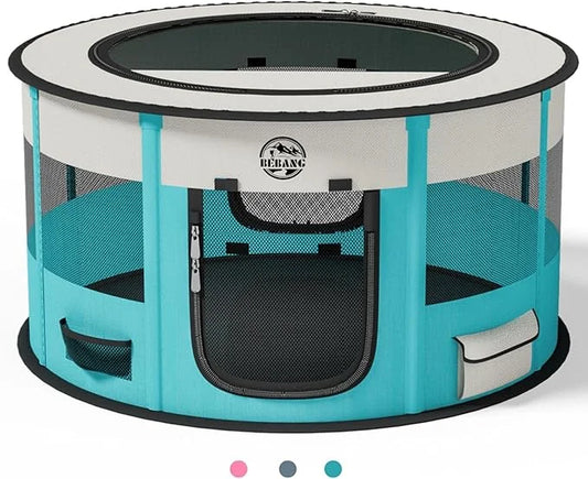 Dog Playpen Puppy Play Pen Indoors Pet Crate Small Dog Cage Portable Foldable Cat Kennel for Kitten Hamster Rabbit Bunny G...