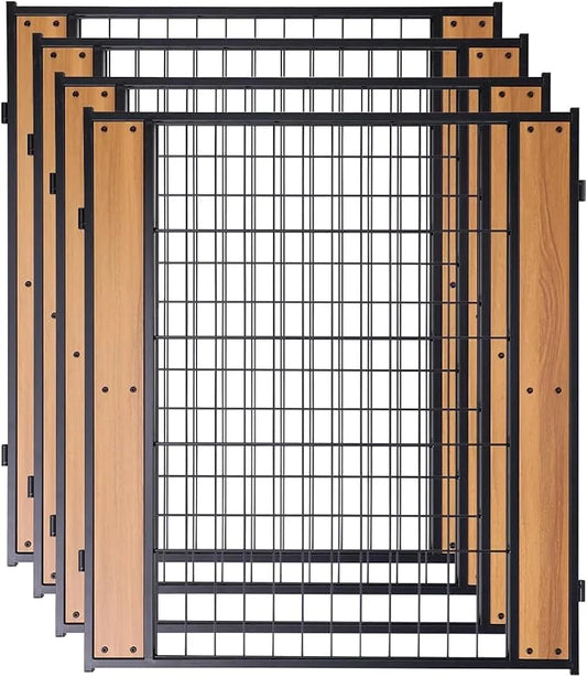 Heavy Duty Dog Playpen 32 Inch Height - Indoor Outdoor Pet Fence Enclosure for Medium and Small Dogs - Foldable Puppy Exer...
