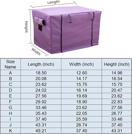 Dog Crate Cover Waterpoof Purple Pet Kennel Covers for Puppy Cat Indoor Outdoor Fit for 1 Door Wire Crate, 29.92x18.90x22....