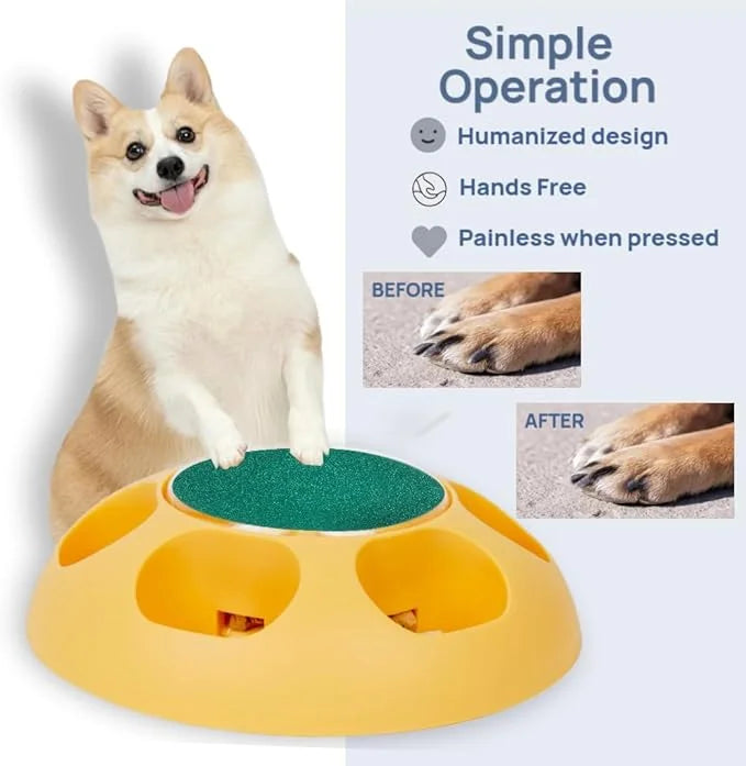Multi-Functional Dog Scratch Pad for Nails,Slow Feeder Dog Bowls with Treat Box, Nail File Toy,Scratch Board for Dogs,4 Re...