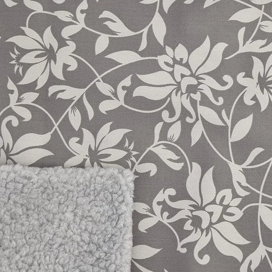 MidWest Homes for Pets Quiet Time Reversible Crate Pan Cover 24' Gray Floral/Fleece - Product Image