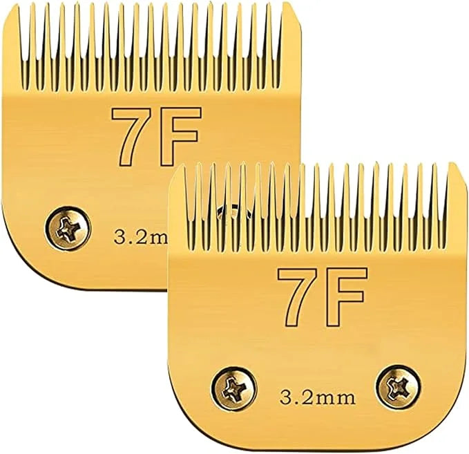 2 Pack 7 Blade Dog Grooming Clipper Replacement Blades,Compatible with Andis Size-Cut Length 1/8"(3.2mm),Compatible with O...