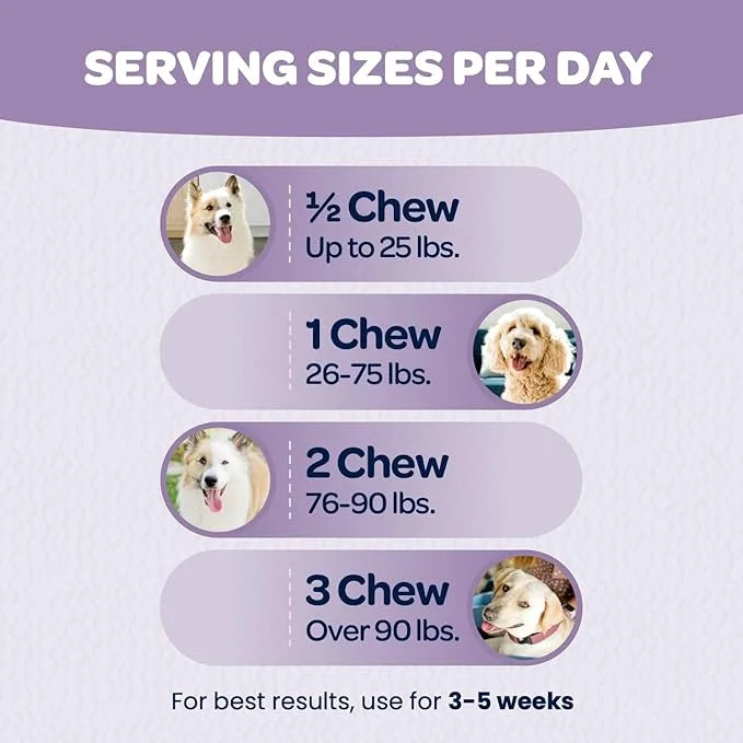 Hemp Calming Chews for Dogs | Herbal Dog Calming Chews for Anxiety from Normal and Occasional Stressors Including Separati...