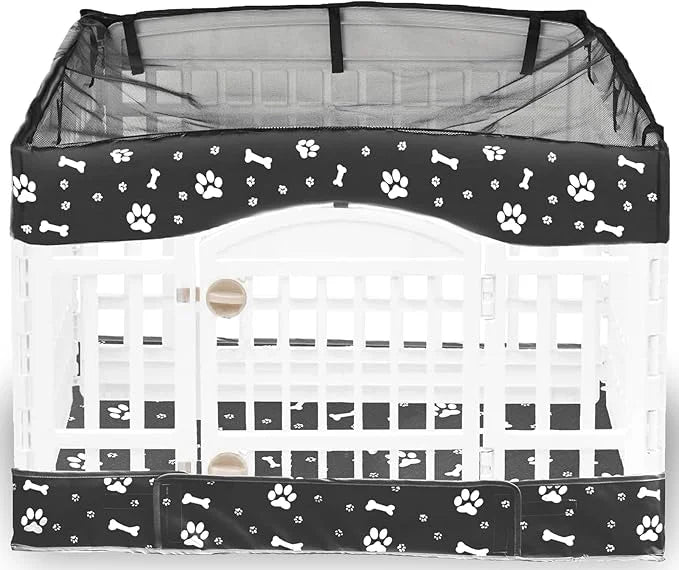 2 Pack Dog Playpen Cover and Bottom Pad Fits for 36 Inch 4 Panels Pet Playpen, Dog Crate Pad Puppy Play Pen Cover, Hoop an...