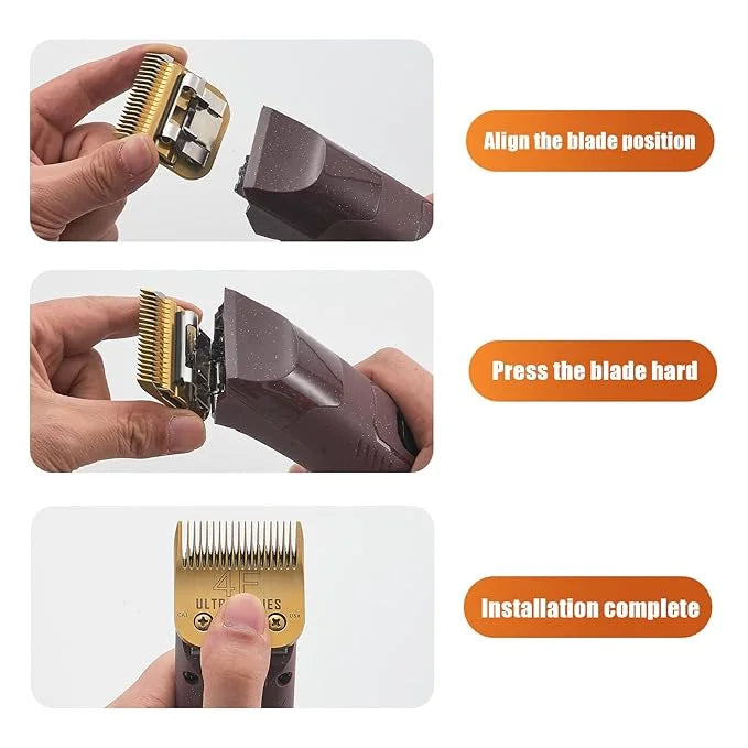 #4FC Clipper Blade Dog Grooming Compatible with Andis Clippers Detachable Carbon Steel Sharp Also Compatible with Wahl/Ost...