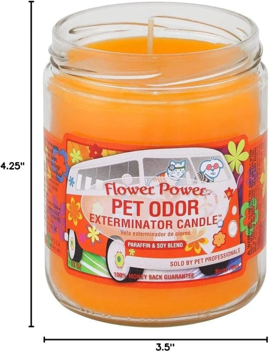 0 Flower Power„ Pet Oder Exterminator Candle 13 oz - Product Image