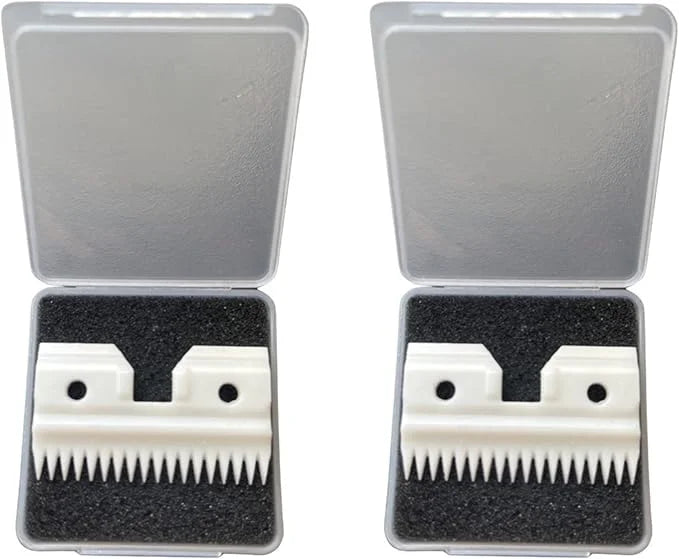 XCEL Ceramic Coarse Pet Replacement Cutter Blade Compatible with Andis, Oster A5 and Walh KM Series (2 Pack) - Product Image
