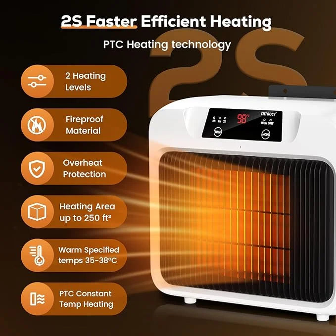 600W Dog House Heater With Time Setting (2 4 8 H), 300/600W 2 Mode Electric Pet Heater for Indoor/Outdoor Use, Livestock K...