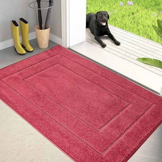 PURRUGS Dirt Trapper Door Mat 34" x 59.5", Non-Slip/Skid Machine Washable Entryway Area Rug, Dog Door Mat, Super Absorbent...
