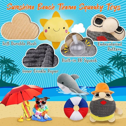 Zeaxuie 9 Pack Luxury Puppy Toys for Teething Small Dogs, Dog Toys with Cute Squeaky Puppy Chew Toys, Treat Ball and More ...