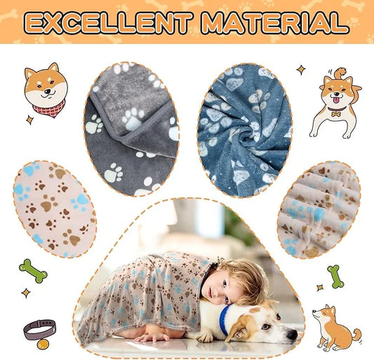 1 Pack 3 Blankets for Dogs, Dog Blankets for Large Dogs, Medium Dog Blanket Super Soft Fluffy Premium Fleece Pet Blanket F...