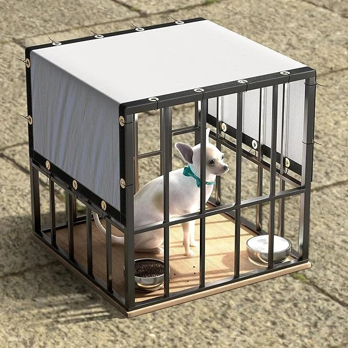 ColourTree 9' x 17' White Custom Size Shade Cloth with Grommets - 90% Sunblock, Durable Mesh Fabric Tarp for Dog Kennel Co...