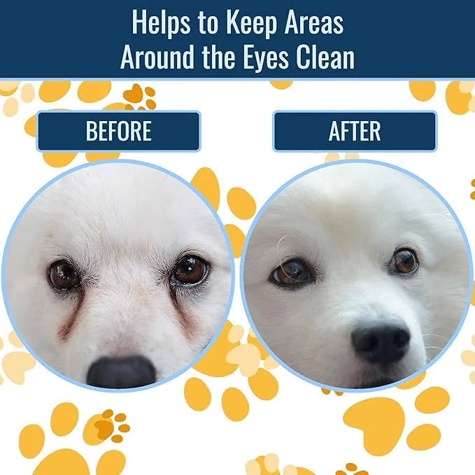 HealthSmart Ear & Eye Wipes for Dogs & Cats, Puppy & Kitty Essentials, Gently Formulated, Removes Debris Around Ears & Eye...