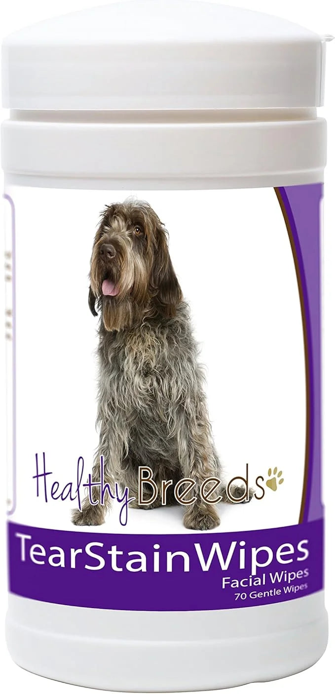 Healthy Breeds Wirehaired Pointing Griffon Tear Stain Wipes 70 Count - Product Image