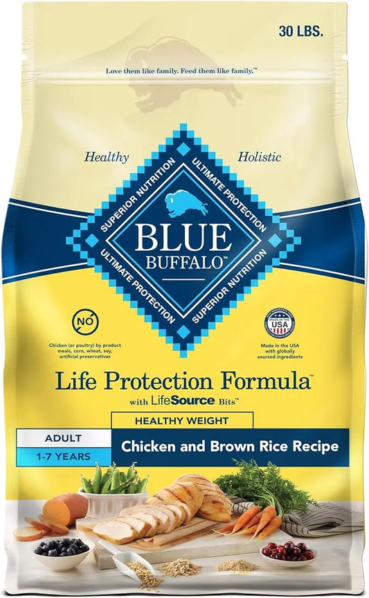 Blue Buffalo Life Protection Formula Healthy Weight Adult Dry Dog Food, Supports an Ideal Weight, Made with Natural Ingred...