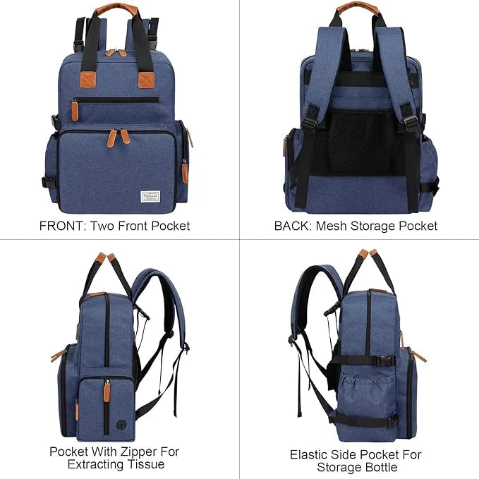 Modoker Dog Travel Bag, Airline Approved Backpack for Pet Accessories Organizer, Tote Weekend Bag with 2 Dog Food Storage ...