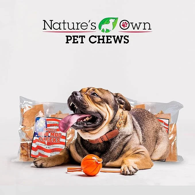 (2 Pack) Nature's Own Pet Chews Moo Cheeks Bag Treat, 8 oz - Product Image