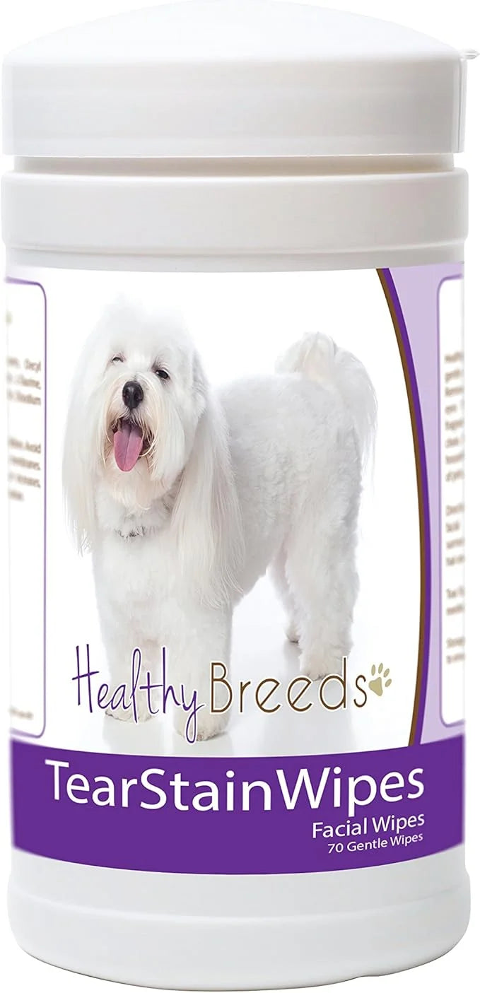 Healthy Breeds Coton de Tulear Tear Stain Wipes 70 Count - Product Image