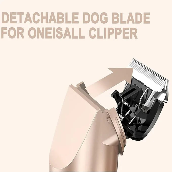 2 Pack Replacement Blade Compatible with oneisall Low Noise Dog Clippers, Made of Ceramic Blade & Stainless Steel Blade - ...