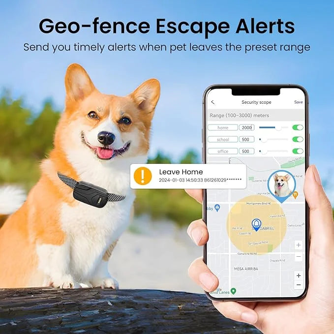 GPS Tracker for Dogs and Activity & Fitness Monitor,Wireless Fence 2 in 1 Pet Tracking Smart Collar,Unlimited Range,Real-T...