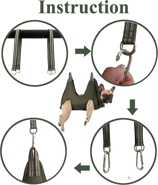 10 in 1 Pet Dog Grooming Hammock Harness with Nail Clipper,Nail File,Dog Nail Hammock,Dog Grooming Sling for Nail Trimming...