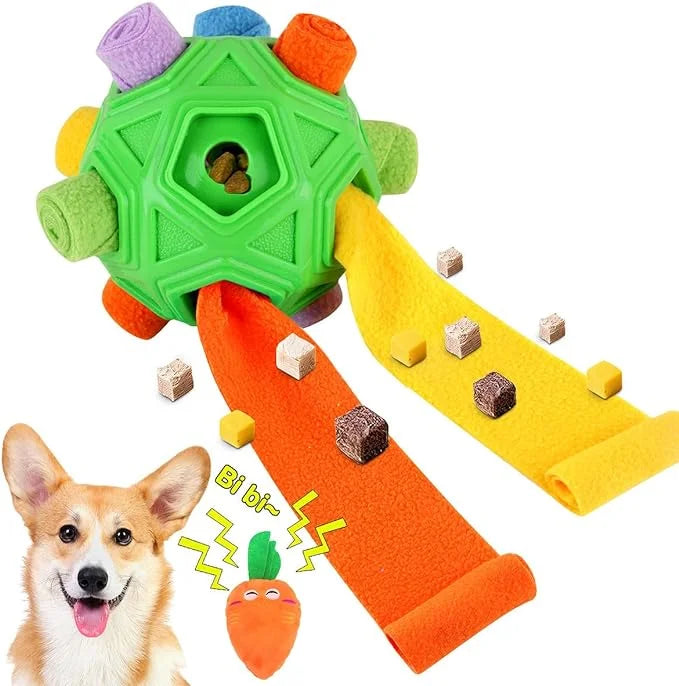 Dog Snuffle Ball-Interactive Puzzle Dog Toys Encourage Natural Foraging Skills Slow Feeder for Training and Stress Relief,...