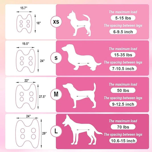 Dog Grooming Hammock - Breathable Pet Grooming Hammock for Small Dogs& Cats, Adjustable Dog Sling Harness with Nail Clippe...