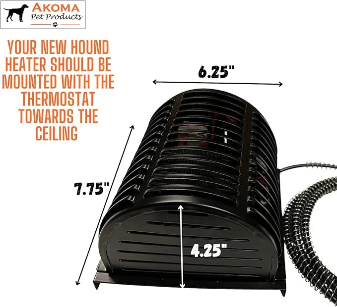 by Akoma Pet Products | 400w Dog House Furnace with 10-Foot Cord | Installs in Minutes | Safe - Dry Heat | Won't Burn Pets...
