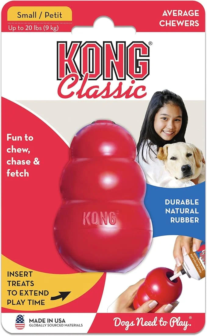 KONG Classic Stuffable Dog Toy - Fetch & Chew Toy for Dogs - Treat-Filling Capabilities & Erratic Bounce for Extended Play...