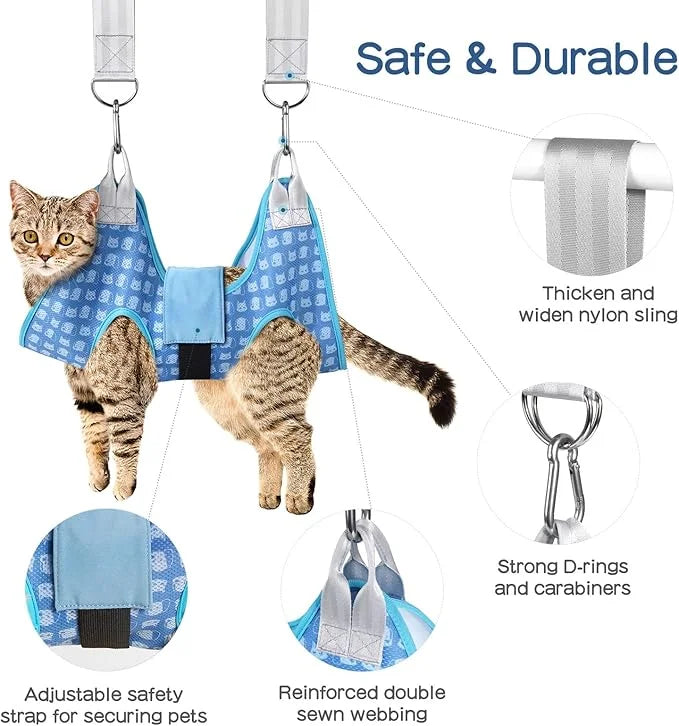 Pet Grooming Hammock for Cats & Dogs, Dog Grooming Hammock Harness, Dog Sling for Nail Clipping/Trimming (X-Small) - Produ...