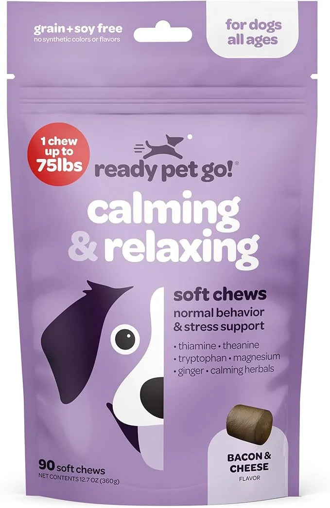 Hemp Calming Chews for Dogs | Herbal Dog Calming Chews for Anxiety from Normal and Occasional Stressors Including Separati...