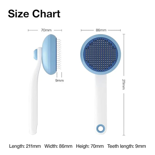 Self-Cleaning Slicker Brush for Cat & Dog Grooming - Removes Tangles, Loose Undercoat, and Mats (Blue, 2 Pack) - Product I...