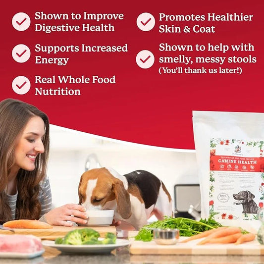 Dr. Harvey's Canine Health Miracle Dog Food, Human Grade Dehydrated Base Mix for Dogs with Organic Whole Grains and Vegeta...