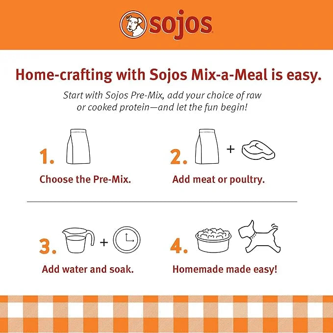 Sojos Mix-A-Meal Grain-Free Pre-Mix Dehydrated Dog Food, 8 lb - Product Image