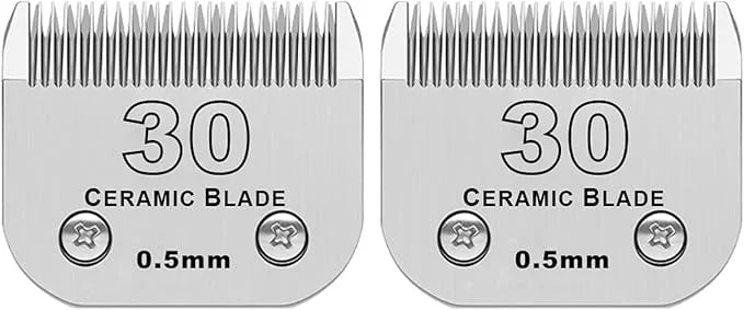 2 Pack Detachable Pet Dog Clipper Blades, Compatible with Andis,Most Oster A5, Wahl KM Series Clippers,Made of Ceramic Bla...