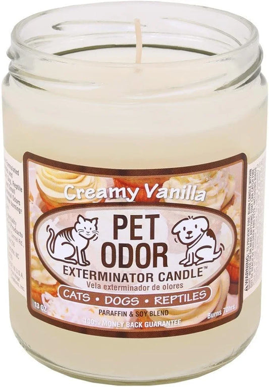 0 Pet Odor Exterminator Candle Creamy Vanilla - Product Image