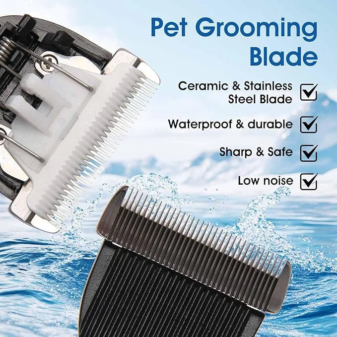 2 Pack Dog Grooming Replacement Blade Compatible with Oneisall Low Noise Dog Clippers, Dog Hair Vacuum Clipper Made of Cer...