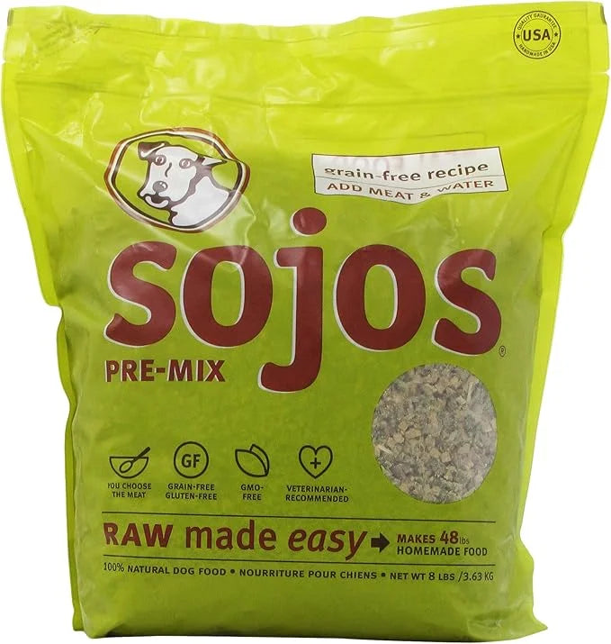 SOJOS Pre-Mix Natural Grain Free Dry Raw Freeze Dried Dog Food, 8-Pound Bag - Product Image